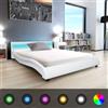 vidaXL Cama con LED y col